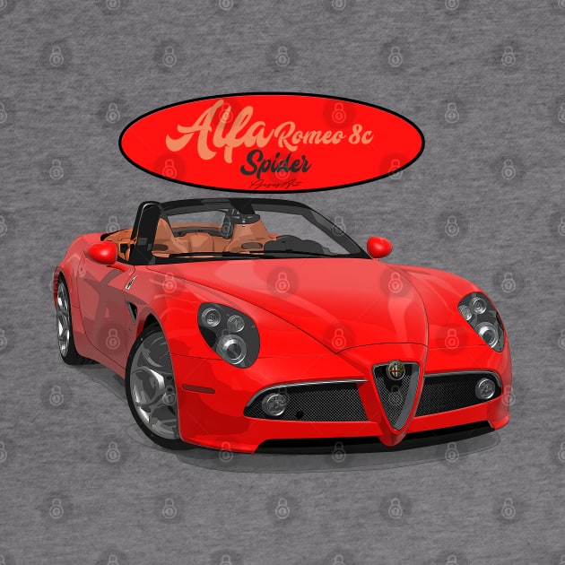 ALFA ROMEO 8C SPIDER Red by PjesusArt